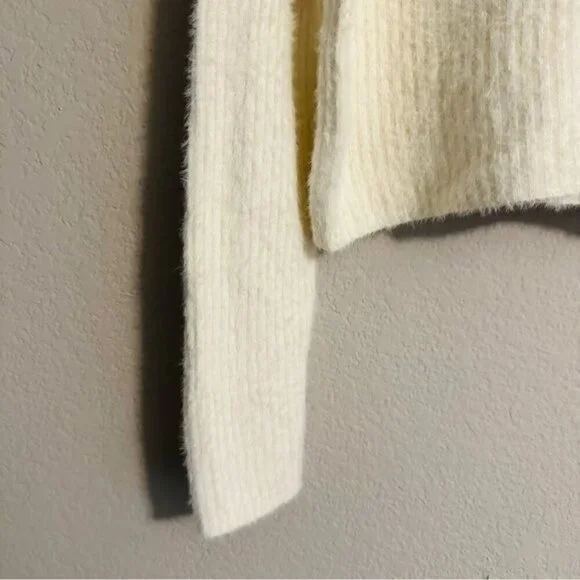 Fornia los angeles crop ivory hoodie sweatshirt size small - Picture 12 of 13